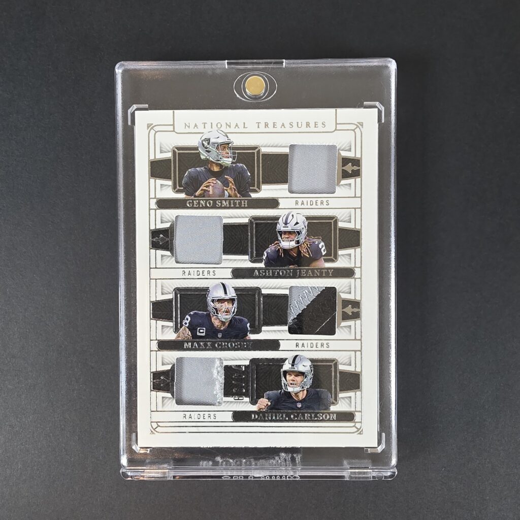 2025 National Treasures Smith Crosby Jeanty Carlson 74/99 Quad Patch