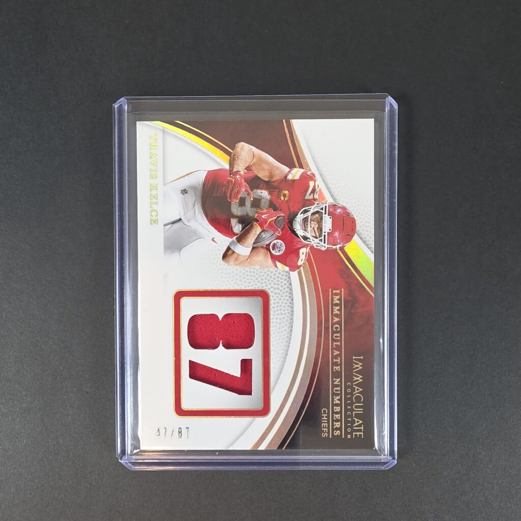 Travis Kelce 2025 Immaculate Numbers 47/87 Patch card